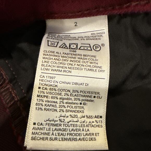 Old Navy The Rockstar Super Skinny Red Jeans, Size 2 Jegging - Picture 11 of 16